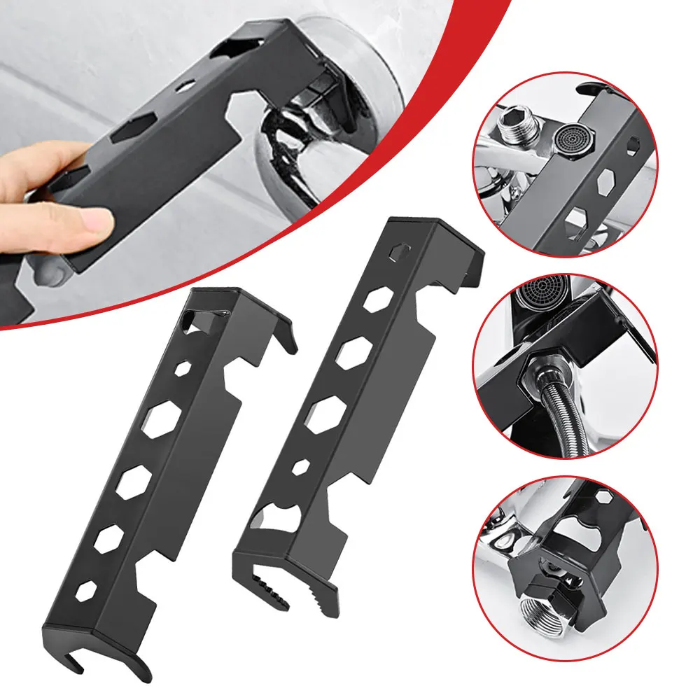 12/13 in1 Sink Faucet Wrench Plumbing Repair Tool Handle Double Head Wrench Spanner Tool Installer Ratchet Wrench for Bathroom