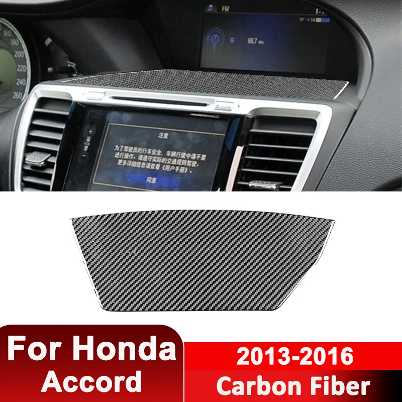 

Для Honda Accord 2013-2016 углеродное волокно, центральная панель дисплея автомобиля, декоративная наклейка, автозапчасти для интерьера