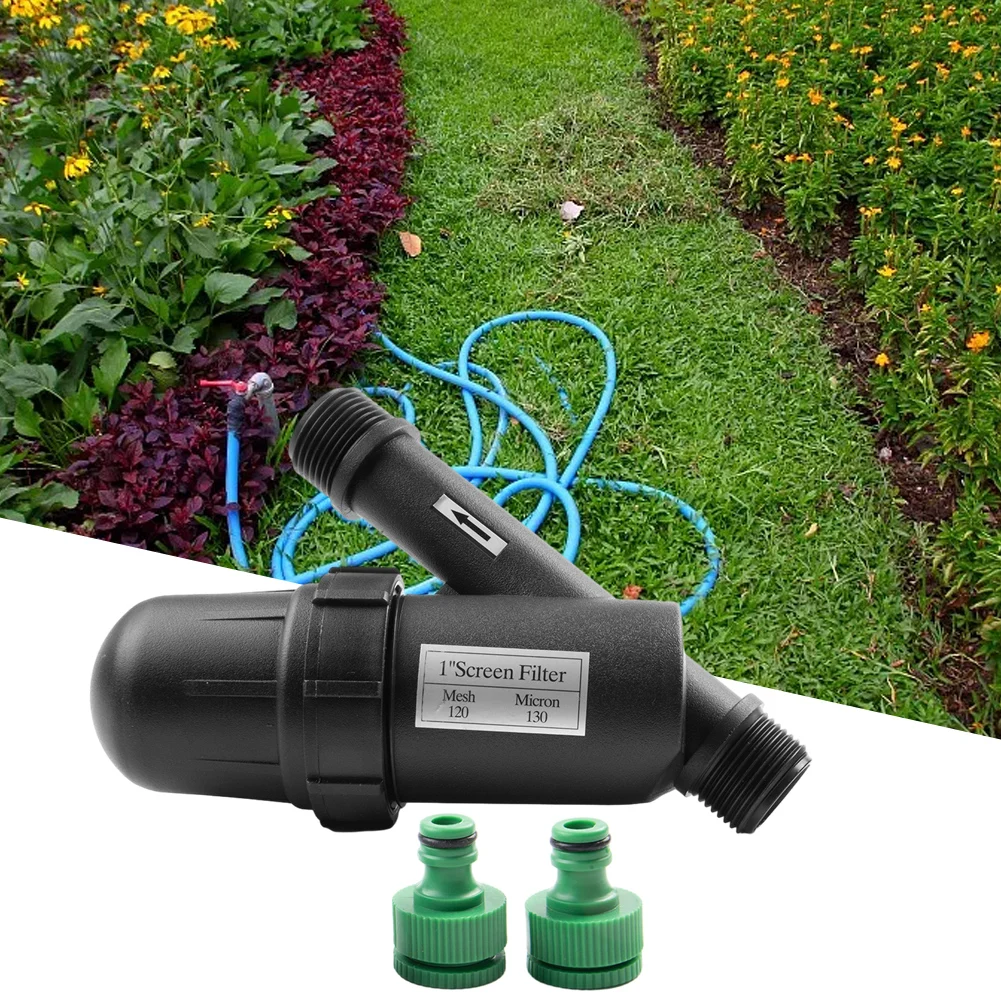 Convenient 100 Mesh Water Filter Strainer for Garden Hose Drip Irrigation Improved Water Flow (DN20 Connector)
