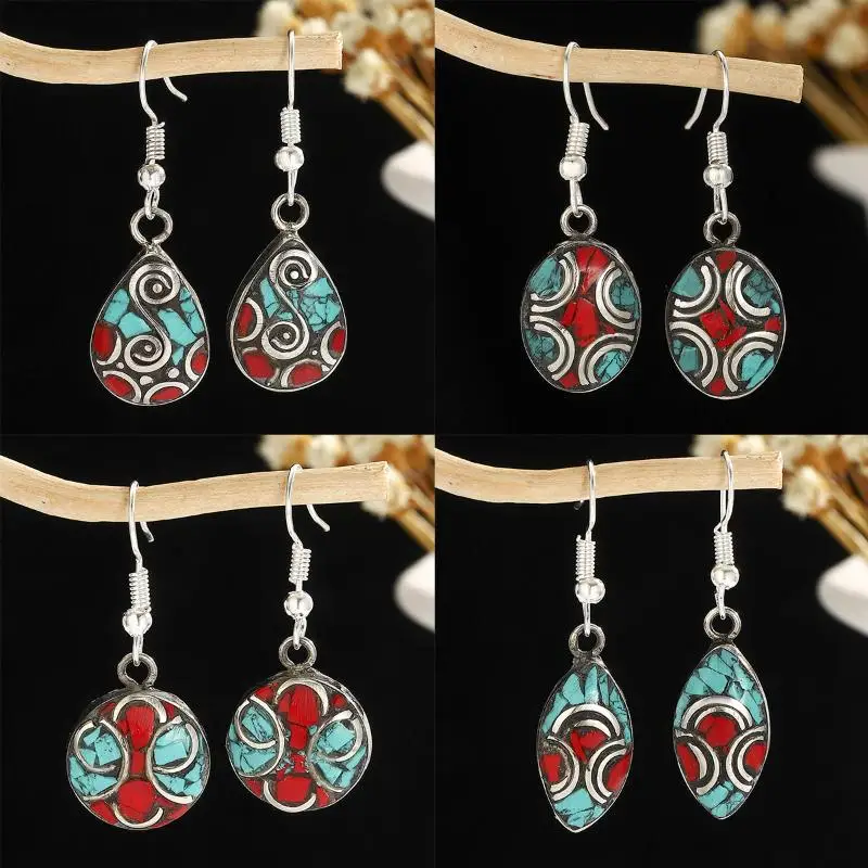 Retro Earrings For Women Nepalese Exotic Earrings Vintage Ethnic Style Luxury Jewelry Mysterious Blessing Handmade Gift