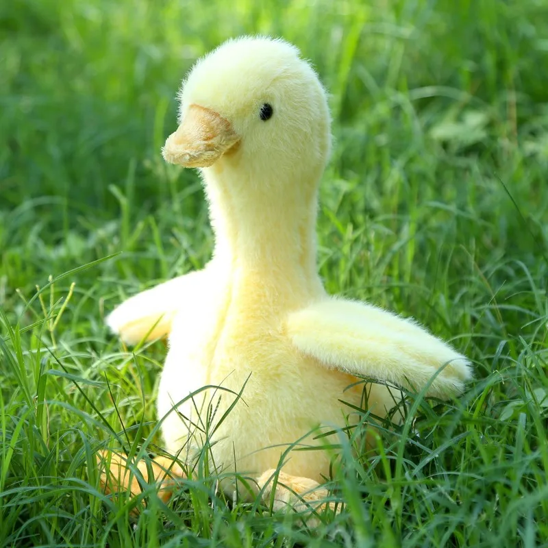 25 cm gebratene gelbe Ente Plüschtier, niedliche weiche Ente, Plüschpuppe, Rucksack-Anhänger, Tasche, Schlüsselanhänger für Kindergeburtstagsgeschenke