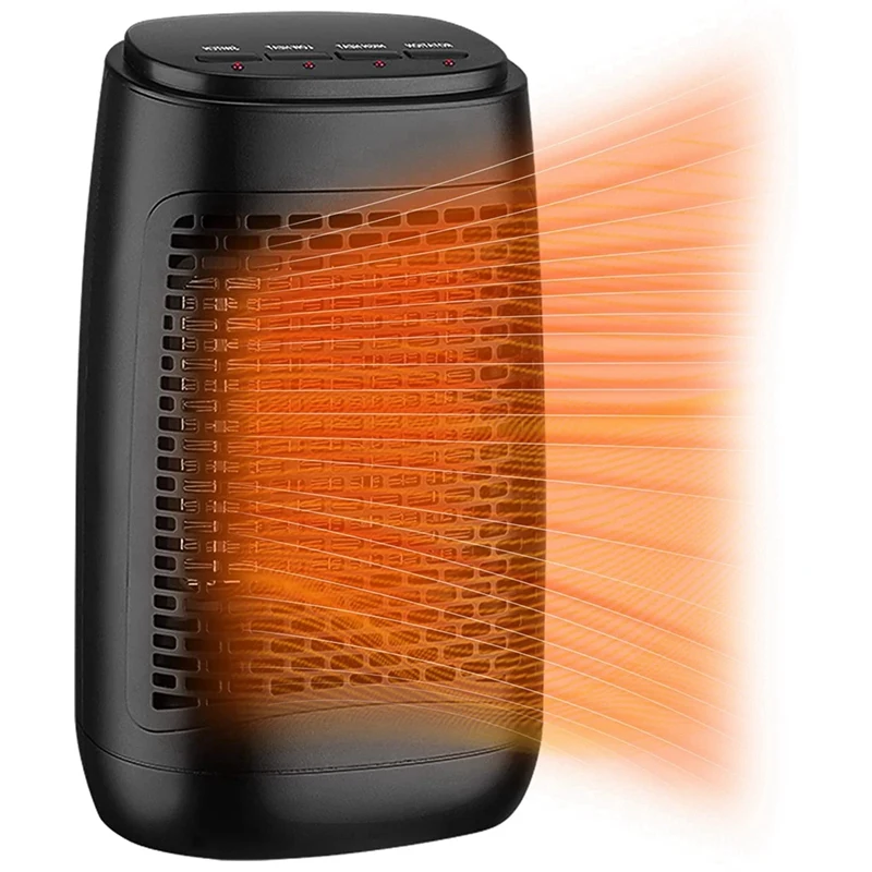 

Portable Space Heater, Electric Heater With Adjustable Thermostat, Tip-Over And Overheat Protection For Bedroom