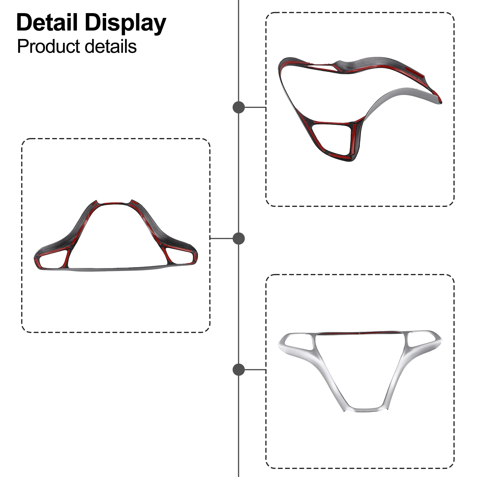 

Точная установка, чехол на руль, чехол на руль, АБС-пластик, простая установка, сертифицированная ISO 9001, матовая отделка для Benz