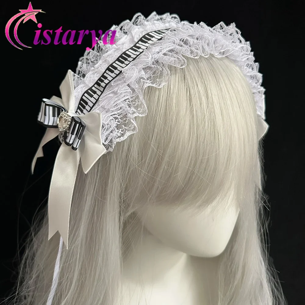 

Lolita Kawaii Girl Lace Angel Feather Wings Headband Y2K Gothic Cross Star Hairband Japaness Hair Accessories Hairpin Barrettes