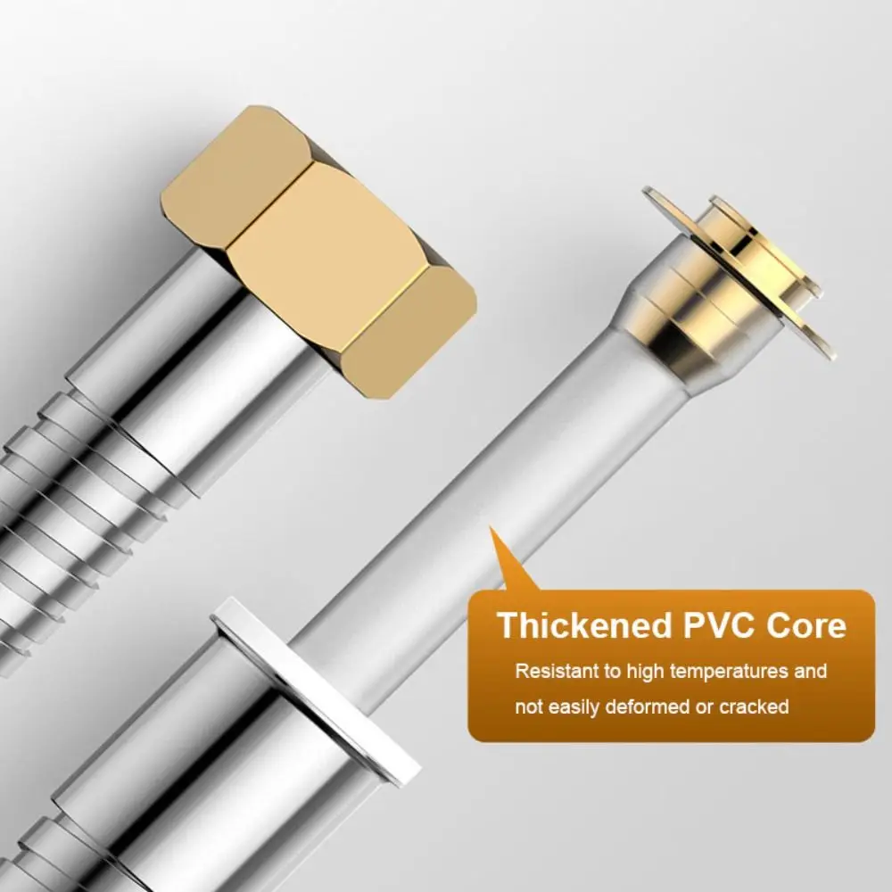 Replacement Handheld Shower Head Hose PVC Anti Winding Spray Water Pipe 1.5/2/3 Meters Flexible Shower Extension Tube Toilet