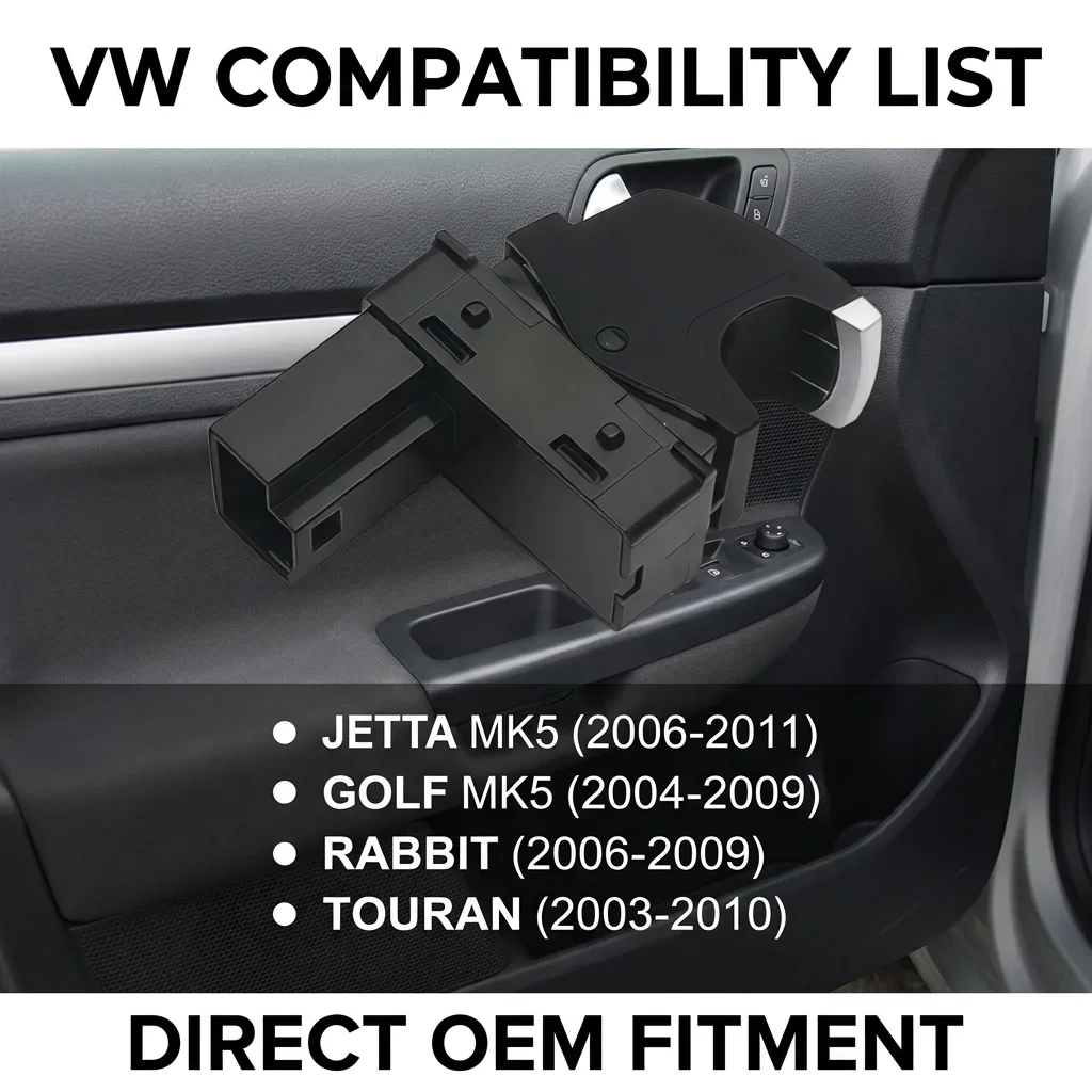 1pcs 1KD959833 Chrome Fuel Tank Gas Door Release Switch Button for VW Jetta MK5 Golf 5 MK5 Rabbit Touran 3-Pin 1KD 959 833