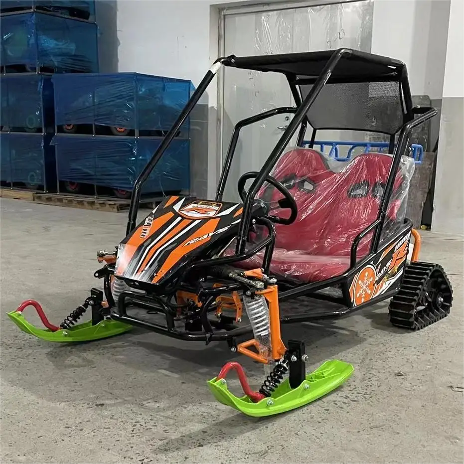 QIQU Heavy-Duty Steel Frame & Dual Disc Brakes 200KG Load Capacity 48V800W Two-Seater Electric Snowmobile