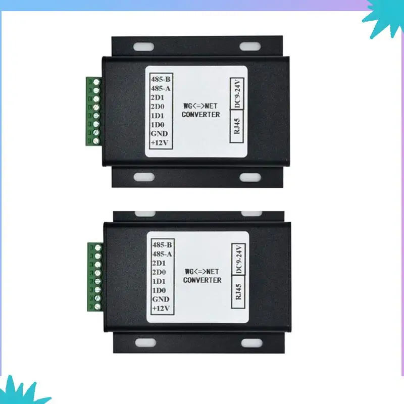 ABZW 1Pair Wiegand-TCP/IP 변환기/Wiegand 신호 확장기/자동으로 장거리 액세스에 사용되는 모든 WG 형식 인식