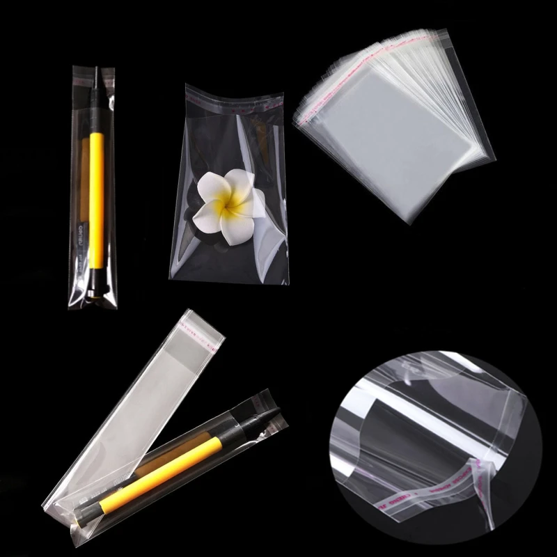 كيس بلاستيكي شفاف ذاتي الغلق من OPP، سيلوفان، عبوة ذاتية اللصق، مجوهرات، حلوى، ملفات تعريف الارتباط، كيس تغليف الهدايا #6