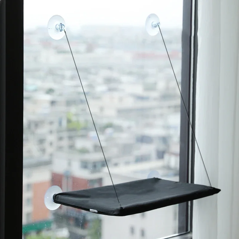 سرير أرجوحة نافذة قطة فائق النعومة - جثم مريح يشبه السحابة لوقت القيلولة - مثبت بشكل آمن، مثالي لتوفير المساحة #2