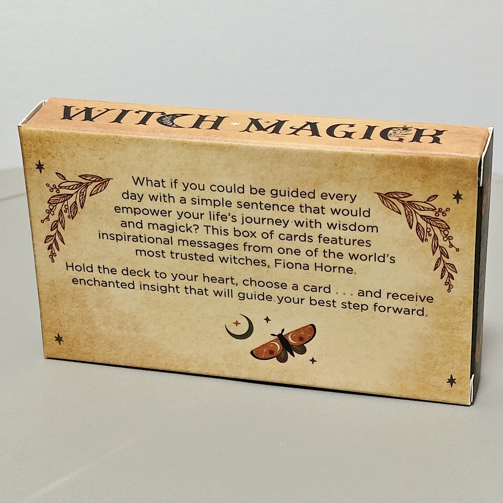 Witch Magick Oracle Deck 40 Pcs Inspiration Cards with Keywords 10.3*6cm