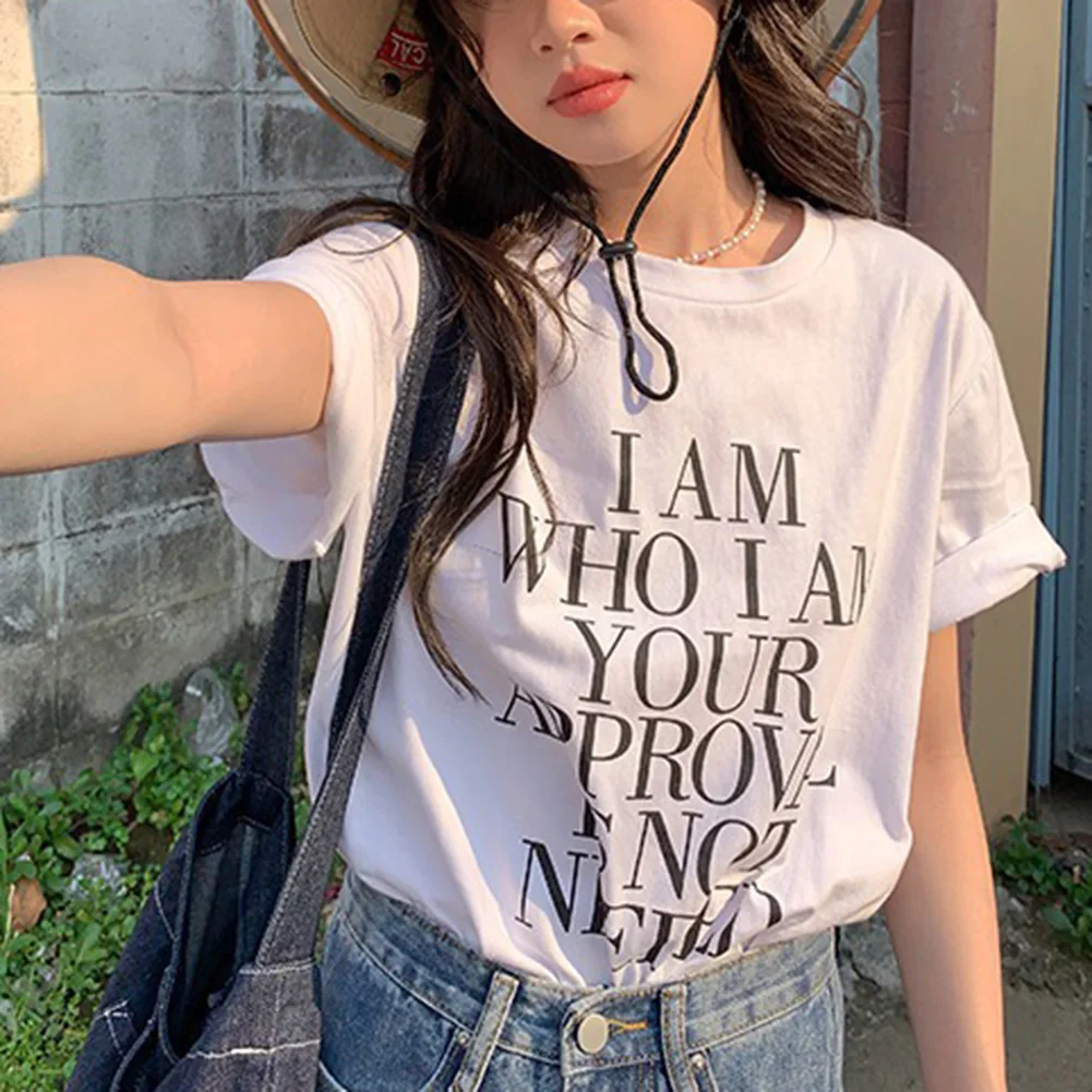 

Basic Style T-shirt For Women Casual T-shirt Casual Shirt Versatile Top Crew Neck Daily Wear Fashion Style Loose Fit
