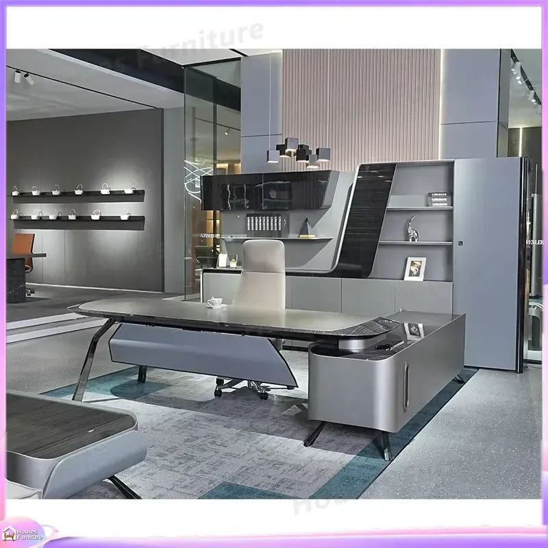 Commercial Wooden Executive Desk Office Furniture Classic Manager Table Large Workstation Home Office Writing Computer Desk