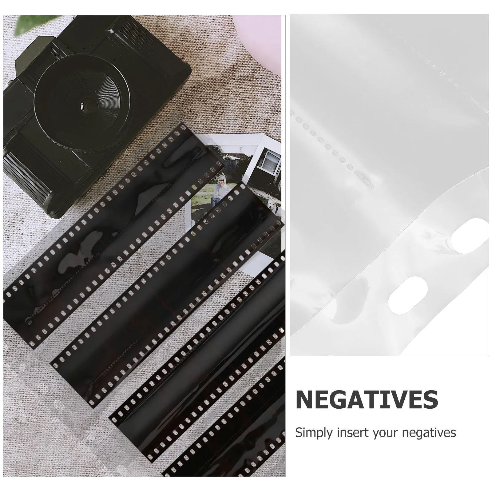 10Pcs Negative Sleeves Waterproof Dustproof Archival Photo Storage Pages Heavy Duty Film Protectors for Organizing Binders