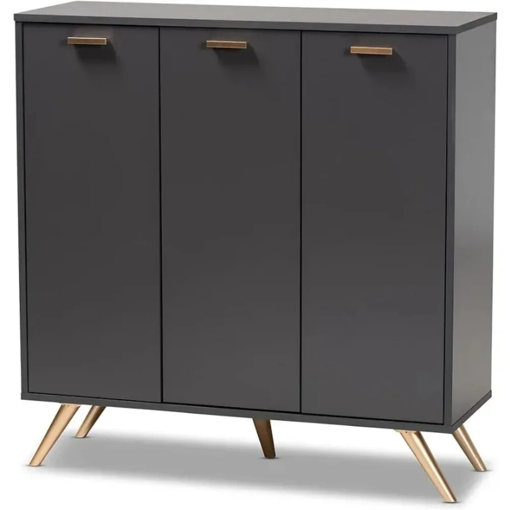 

Dark gray high-end shoe cabinet, high-end and atmospheric large capacity cabinet, 13.4x 37.1 x 38.1