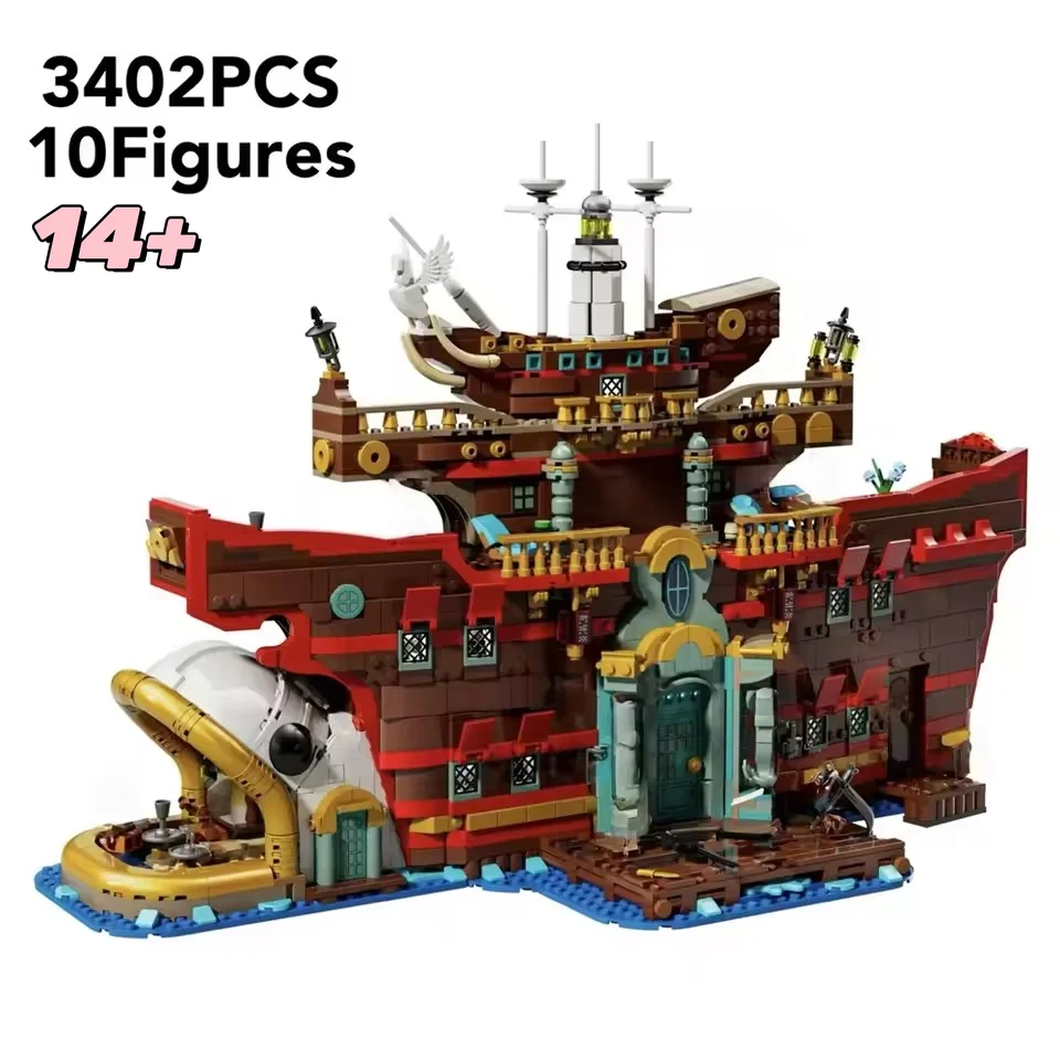 2025 جديد الإبداعية عرض الشارع القراصنة تحت عنوان مطعم اللبنات مجموعة الطوب أفكار ألعاب تعليمية للأطفال الهدايا #5