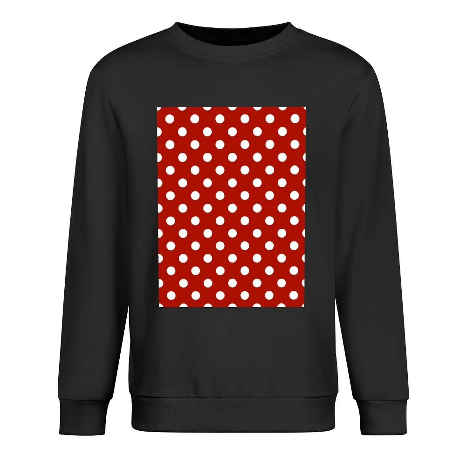 Lindo jersey con patrón de lunares rojos y blancos, ropa de anime, chándales, ropa para hombre, chaqueta de otoño, sudaderas gráficas para hombre