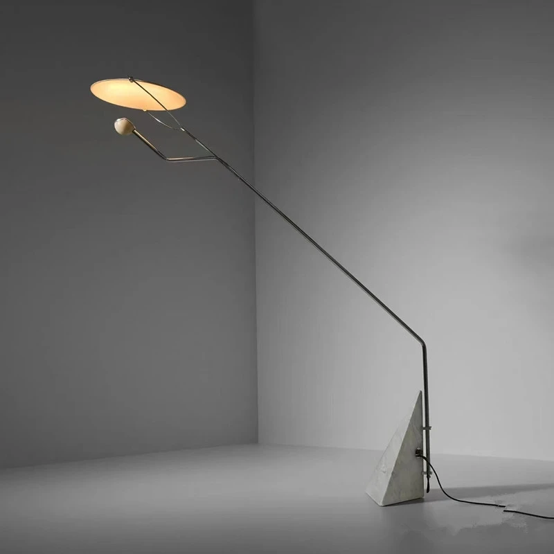 Stainless Steel Floor Lamp With Marble Base Classic Lamp For Sofa Bedroom Study Room Italian Minimalist Living Room  Floor Lamp