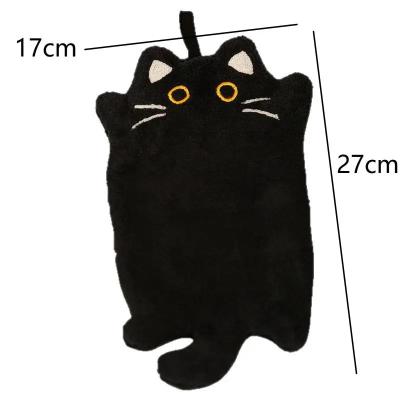 Cartoon Cat Thickened Hand Towel High Absorbent 1/2 Pcs Heat Resistant Kitchen Pad for Restaurant Home Cooking Cleaning