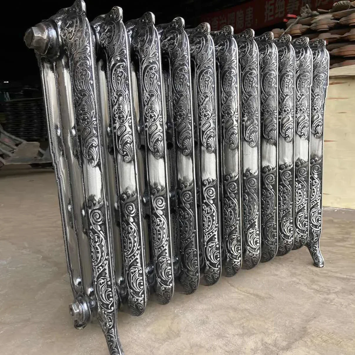 factory price whole sale cast iron hot water heating radiators in polish finish