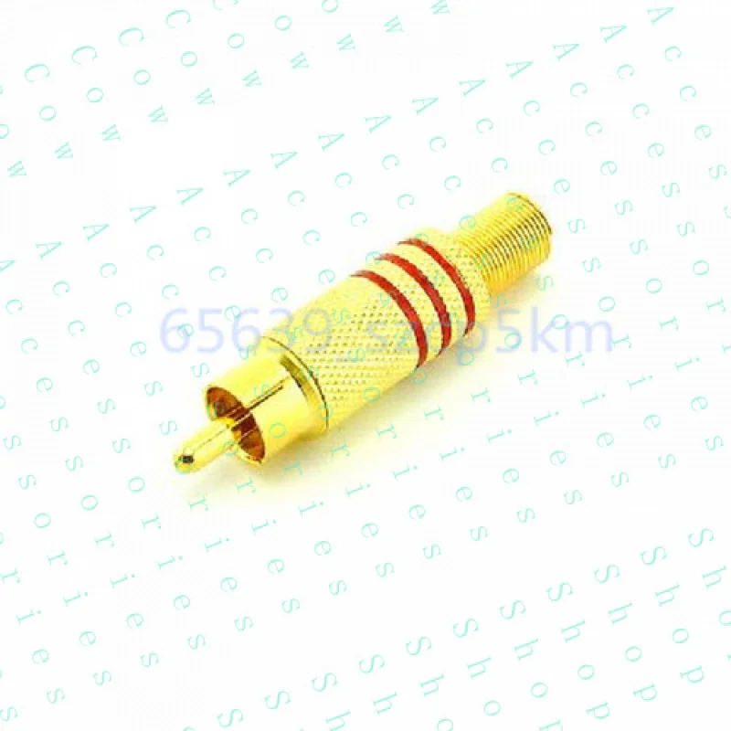 PP+ 20 Pcs Gold Plated RCA Plug Audio Male Connector w Metal Spring