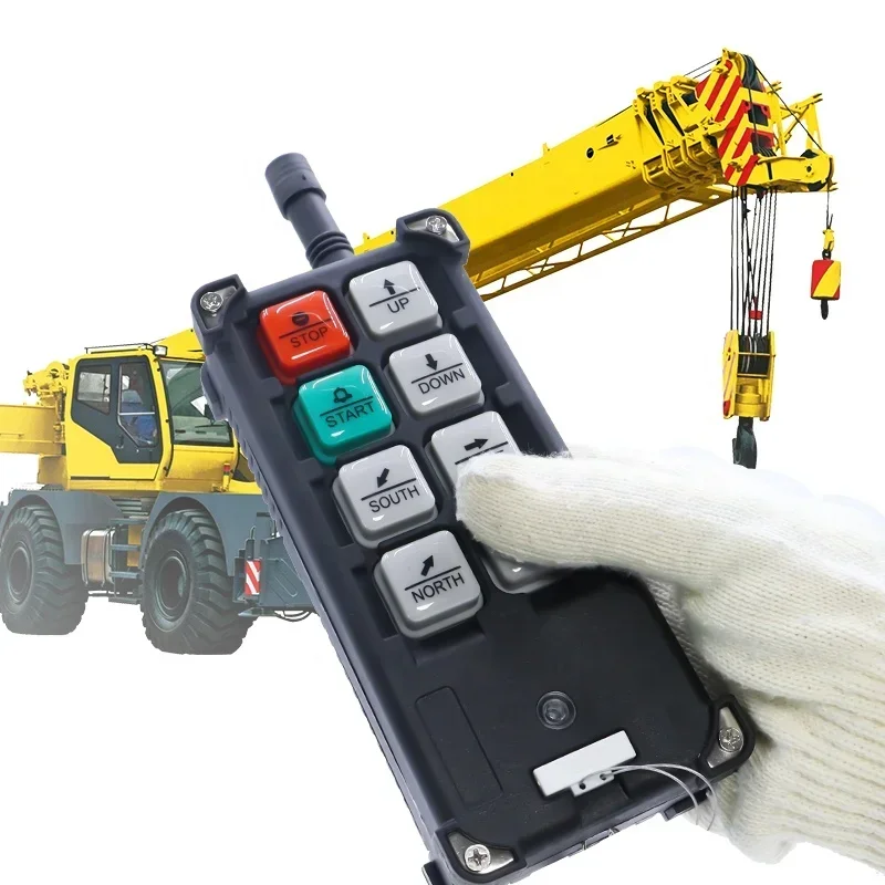 

Factory direct sale 6 buttons single speed radio remote control crane wireless waterproof industrial remote control