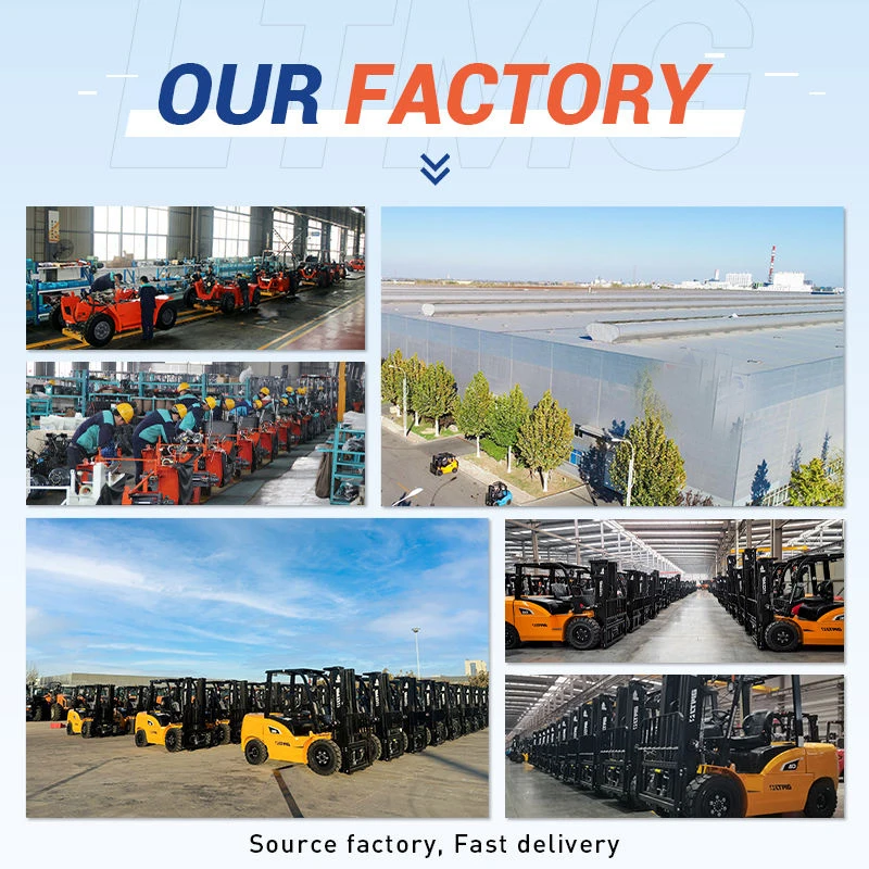 Compact Four Wheel Electric Forklift 3 Ton Narrow Warehouse Forklift