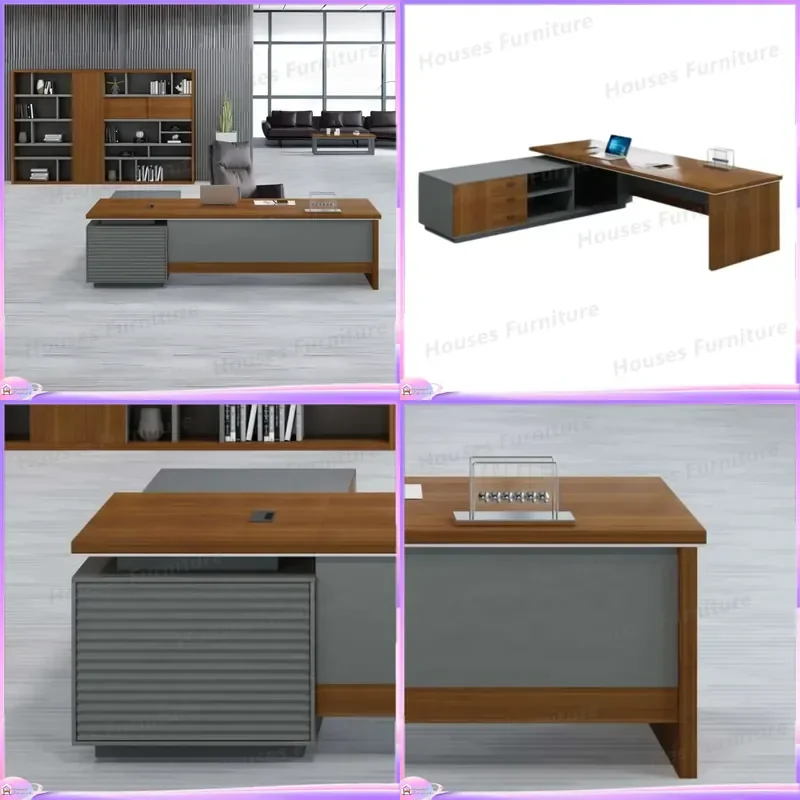 Large Modern Executive Desk High End Luxury Conference Table For General Manager Office Eco Friendly Wooden Boss Desk