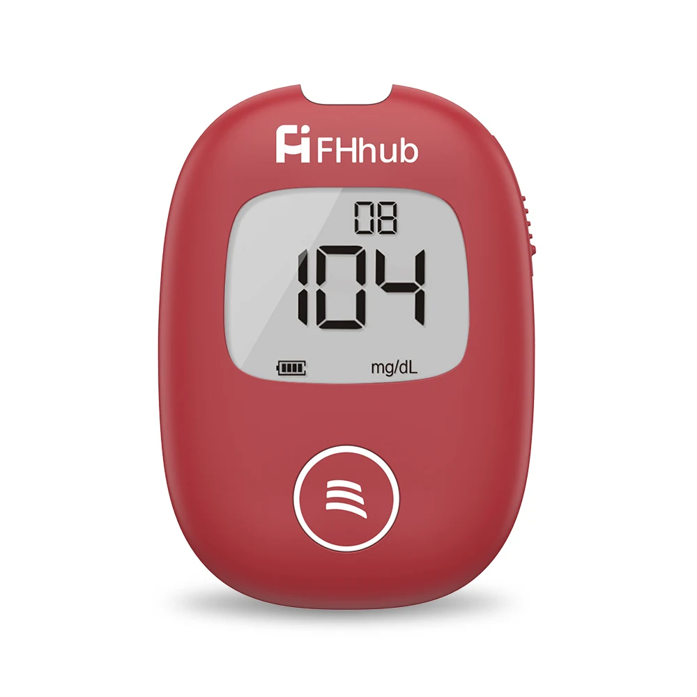FHhub Safe AQ slimme bloedglucosemeter met teststrips Lancetten Diabetes Bloedsuikermeter Glucometer 0,6 μL of alleen strip - afbeelding 2