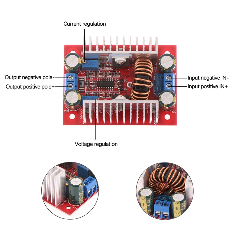 DC-DC High Power Constant Voltage Constant Current Boost Power Module LED Driver For Laptop Battery Charging 400W