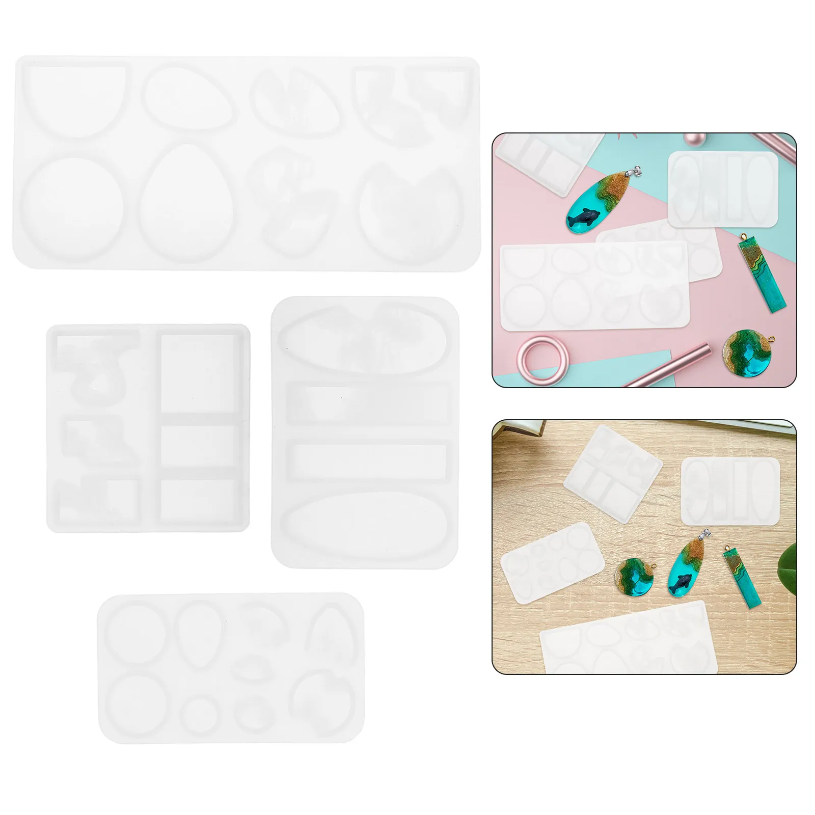 

Набор силиконовых форм для изготовления украшений из смолы: морской пейзаж, кулоны, ожерелья, серьги. Набор для творчества. Расслабляющее творчество.