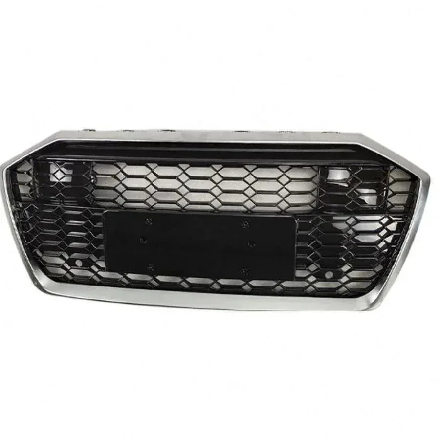 For RS6 Grill Racing Grills Front Hood Grille Car Front Bumper Grill Center Grille for A6/S6 C8 2019 - 2023 With ACC