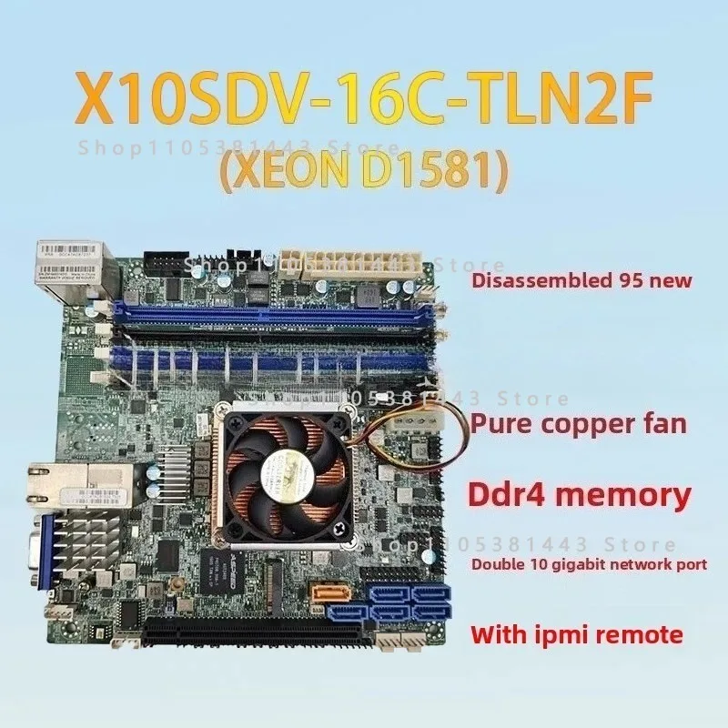 Main Board NAS Synology ITX Server  D1521 Dual 10 Gigabit Port X10SDV-4C-TLN2F