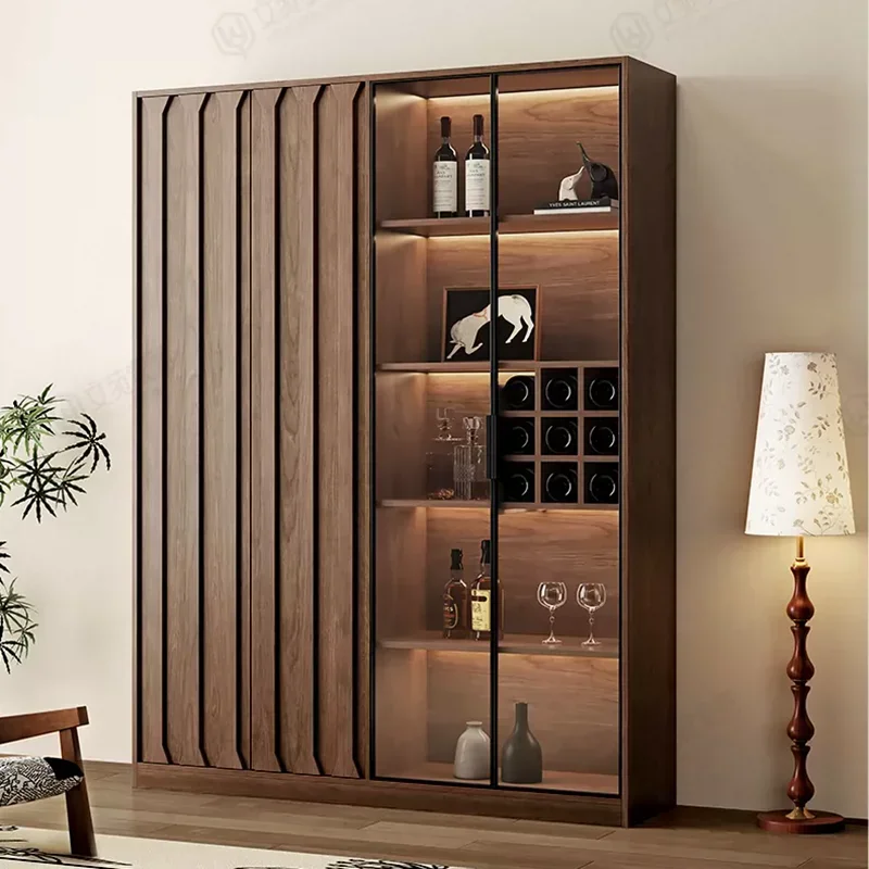 Craft Wood Living Room Cabinets Organizer Storage Bookshelf Jewelry Display Cabinets Wine Nordic Armoires De Salon Furniture