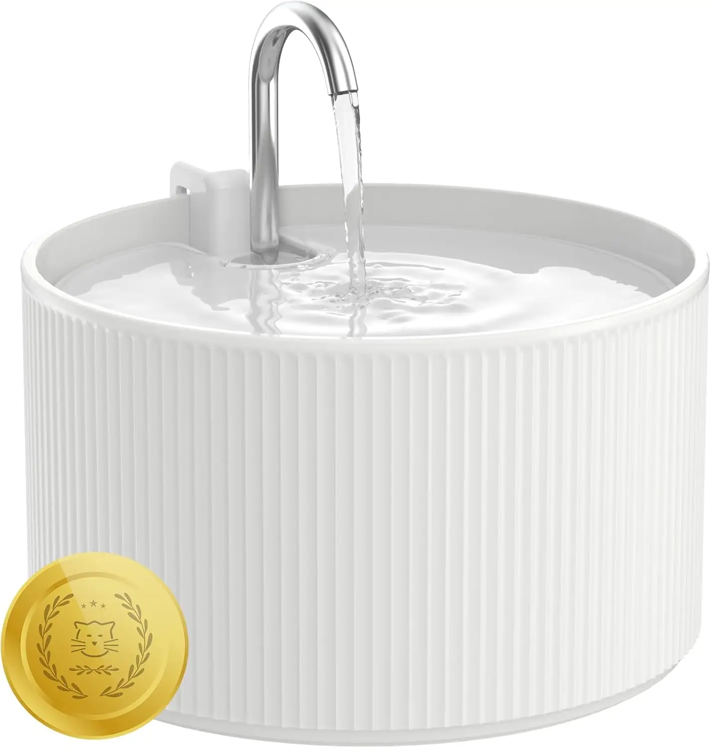 

Керамический фонтан для кошек на 74 унции, ультра-тихий автоматический диспенсер для питья для домашних животных для кошек и маленьких собак, без BPA, простота в обслуживании