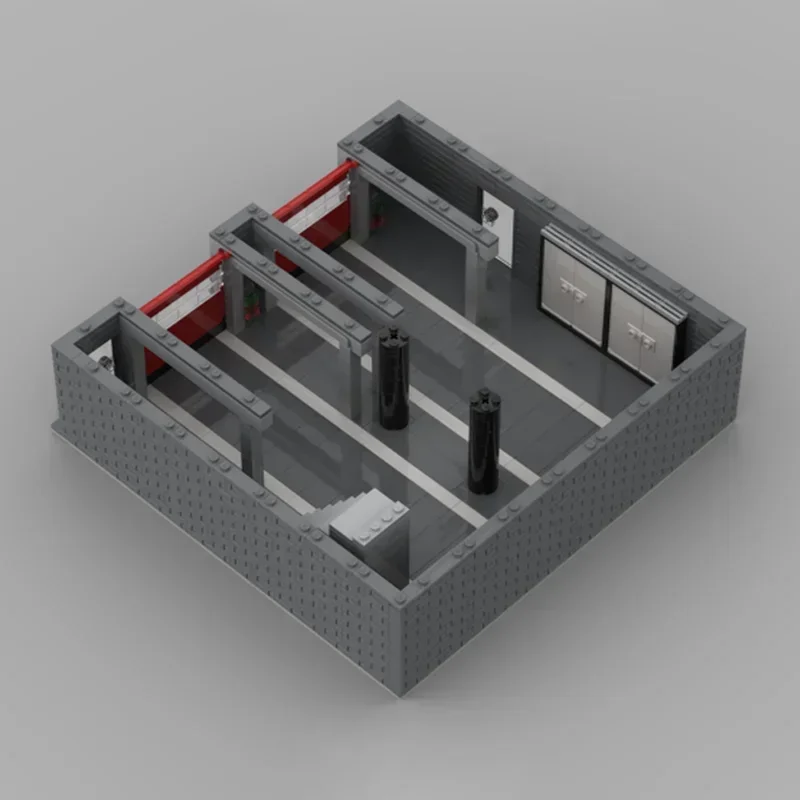 Fire Fighting Moc Building Blocks Fire Station City Street View Technical Bricks DIY Assembly Construction Toys For Holiday Gift