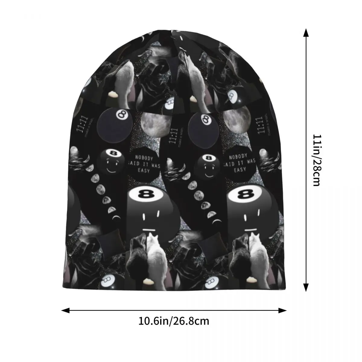 Battle For Dream Island BFDI 8-Ball Skullies Beanies Hats Warm Autumn Winter Outdoor Cap Knitted Bonnet Caps for Unisex Adult