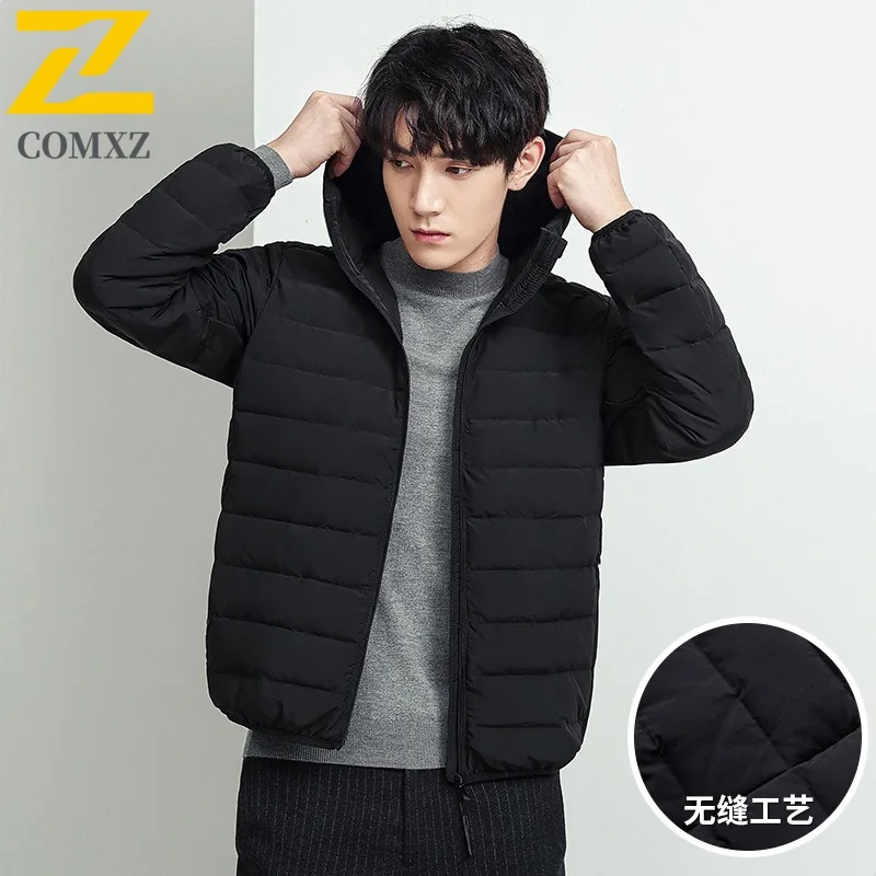 COMXZ Padded Jacket Brand Luxury Thick Warm Korean Style Snowy Parker Coat Skiing Windproof Loose Down Jacket Men's Clothing