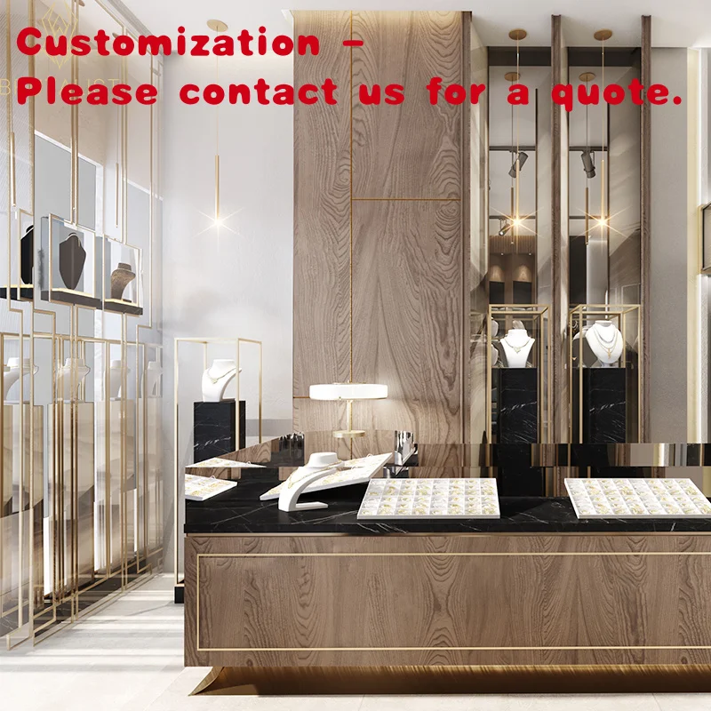 

Изготовленный на заказ. Современная витрина для ювелирных изделий по индивидуальному заказу, витрина со светодиодной подсветкой, водонепроницаемый дизайн, роскошные покупки