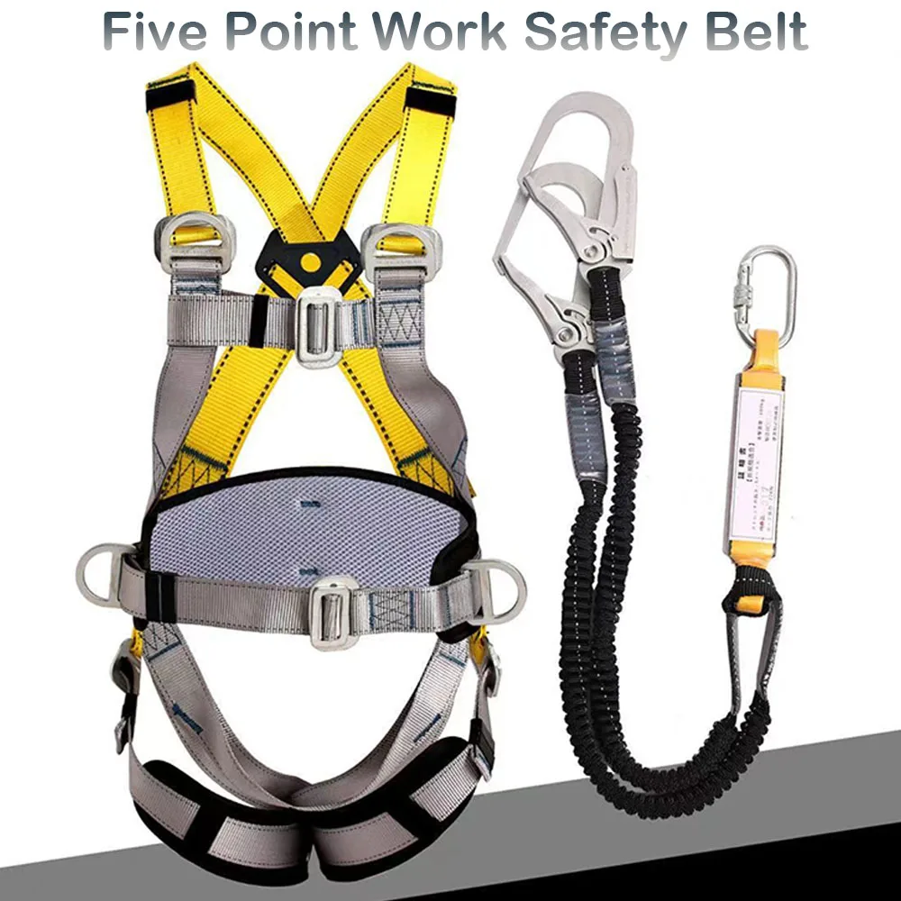 

Aerial Work Safety Belt Full Body Five Point Harness Safety Rope for Outdoor Climbing Training Construction Protection Equipment