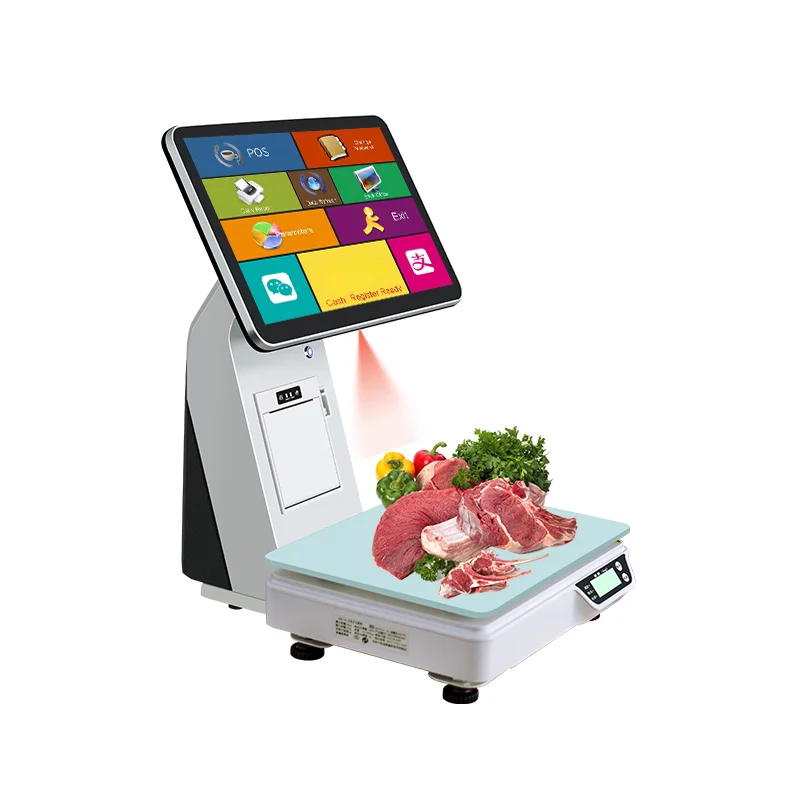 

Wholesale Countertop Payment Terminal Multifunctional Touch Terminal Embedded All in One Ai Supermarket Cash Register Scale/