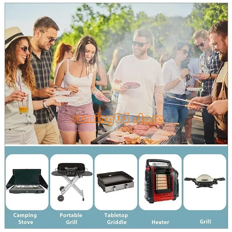Adattatore HOSE HOSE H9EC STURDY 6 PIEDS TRASFORMA 1LB a 20 libbre per attrezzatura a barbecue per esterni in campeggio