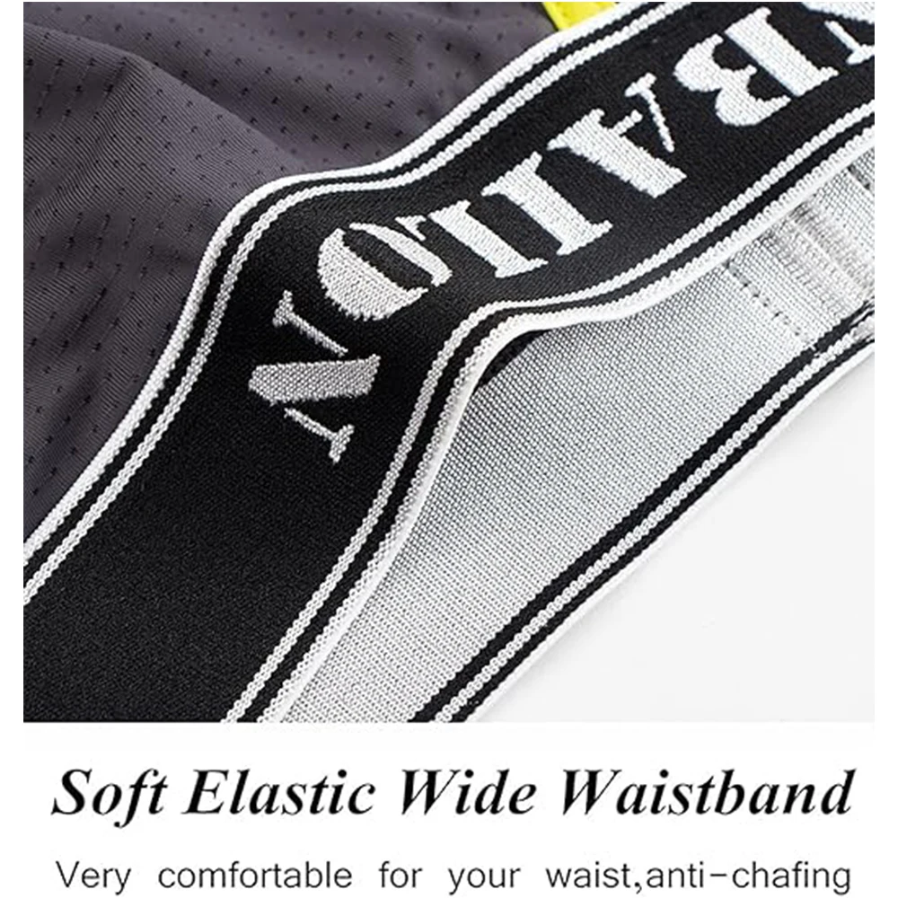 Jinshi Men‘s Boxer Briefs Nylon Big U Pouch Breathable Soft Men Underwear With Flex Waistband Men Boxers