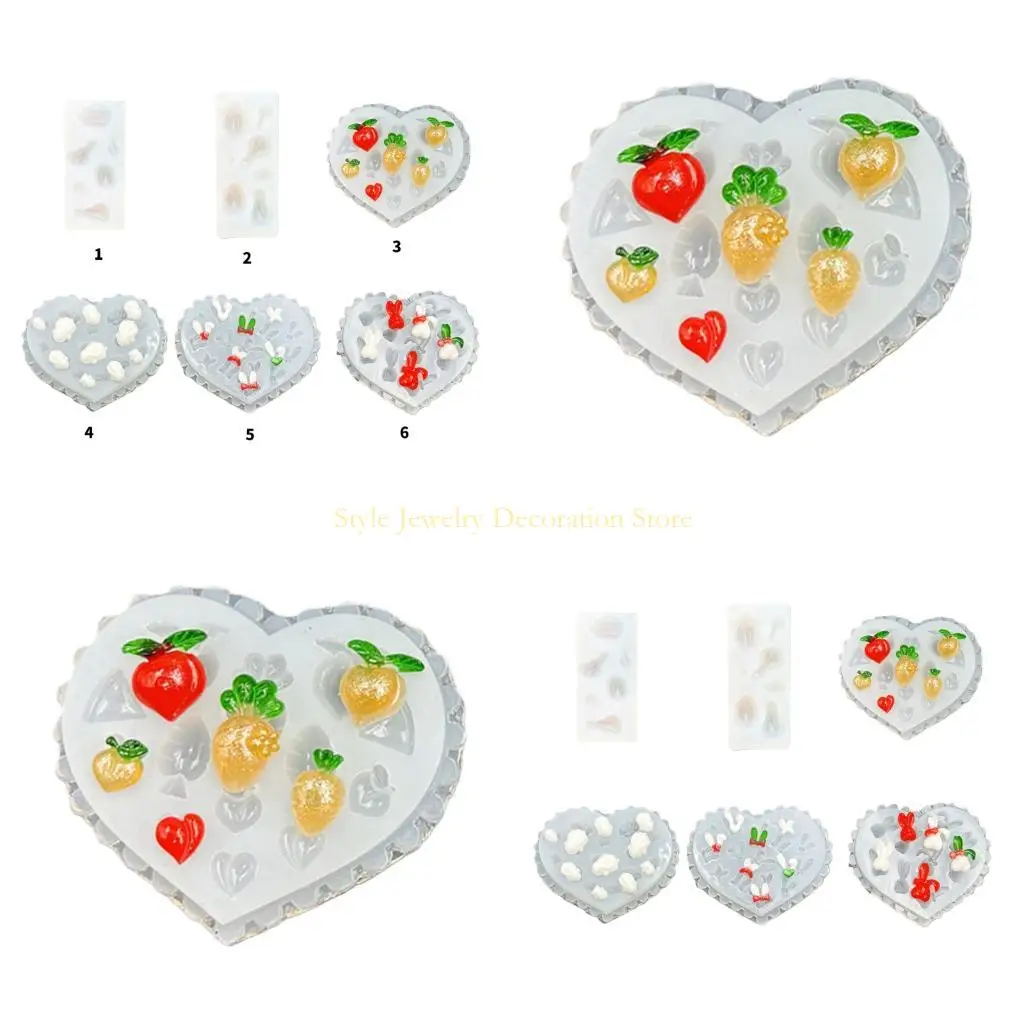 

D46E Practical Rabbit Silicone Mold Small Hair Accessories Moulds Silicone Texture Suitable for Home and School Workshops