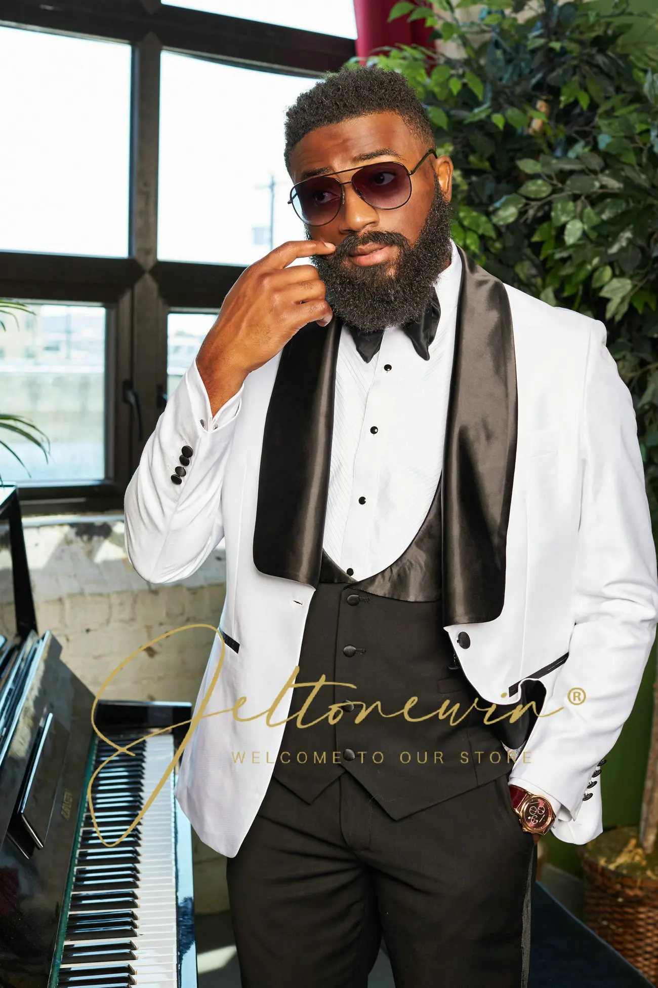 

Men Suits Slim Fit 3 Piece Blazer Sets Collar Single Breasted Classic Wedding Suits For Men Tuxedo Men's Sets Traje Hombre