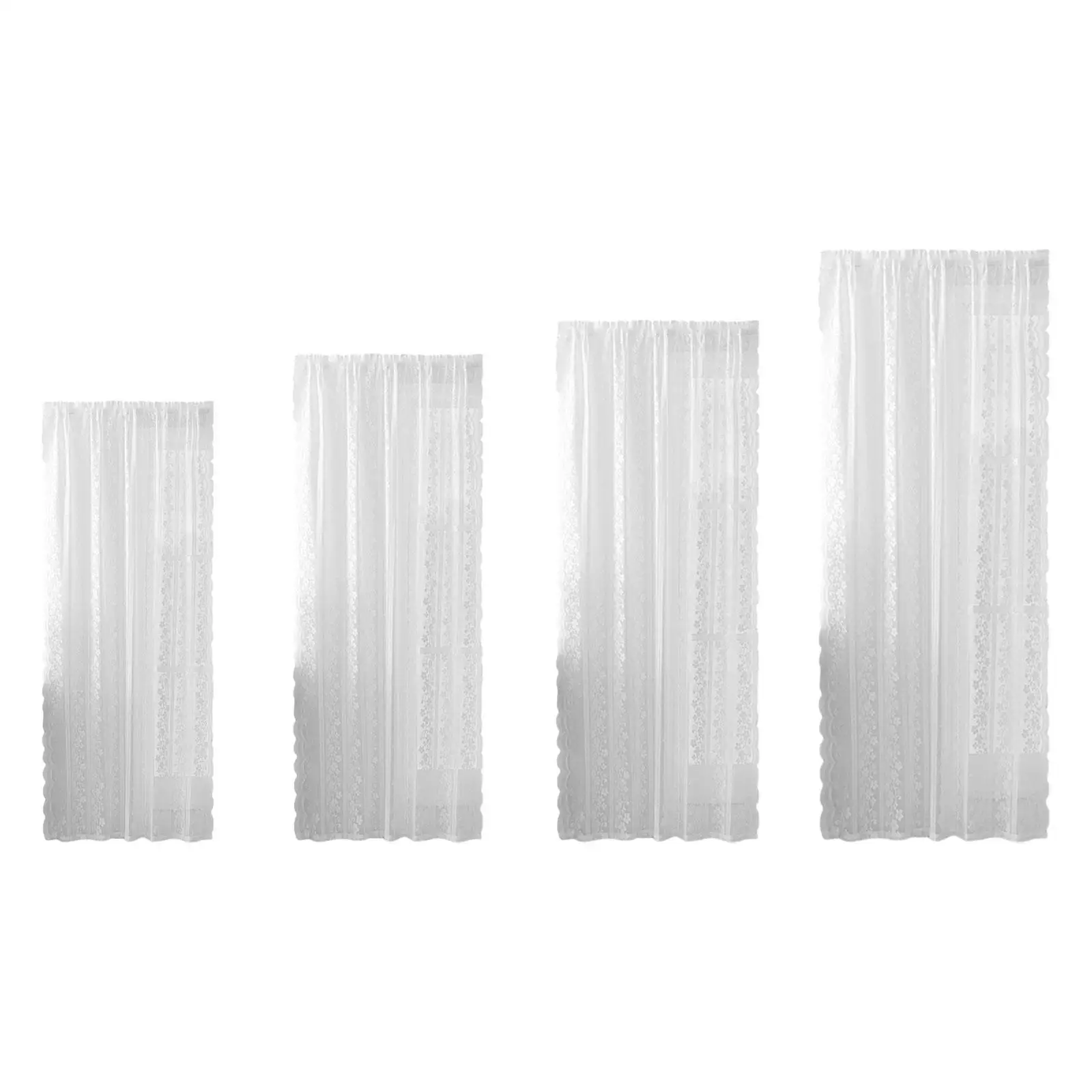 

Lace Curtain Home Decoration Elegant Window Screen Stylish Floral Curtain Panel for Wedding Hotel Farmhouse Bedroom Living Room