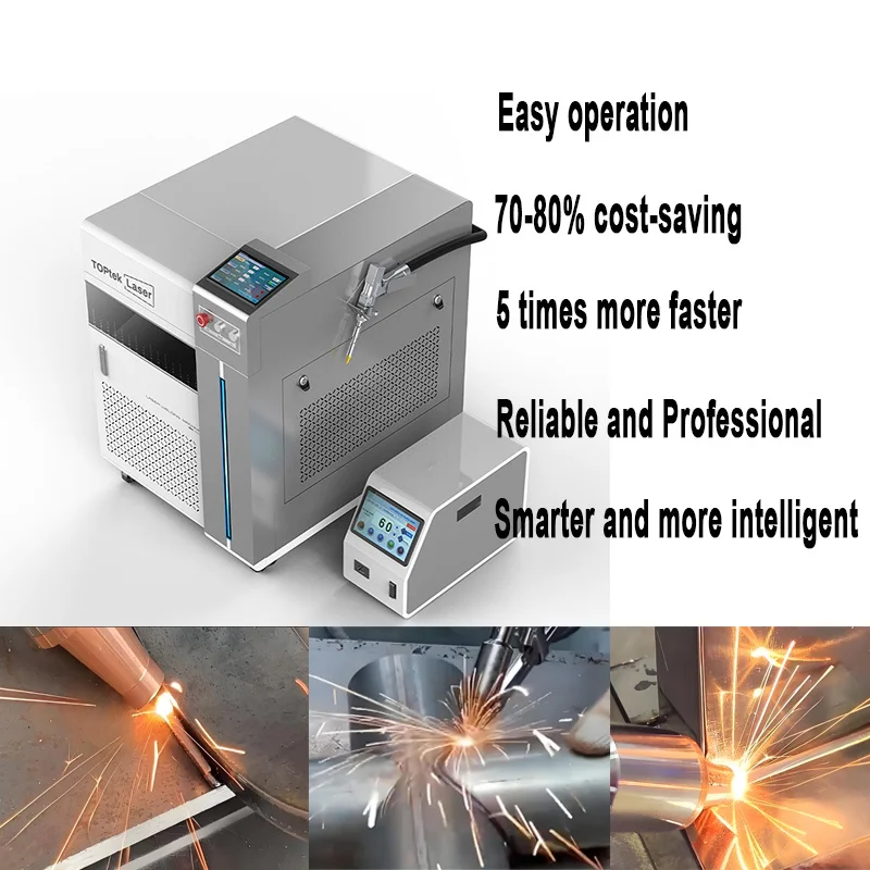 

Лазерный сварочный аппарат Toptek Cost Saving Max Source Smart с высокой точностью для сварки листового металла и труб (одножильный)