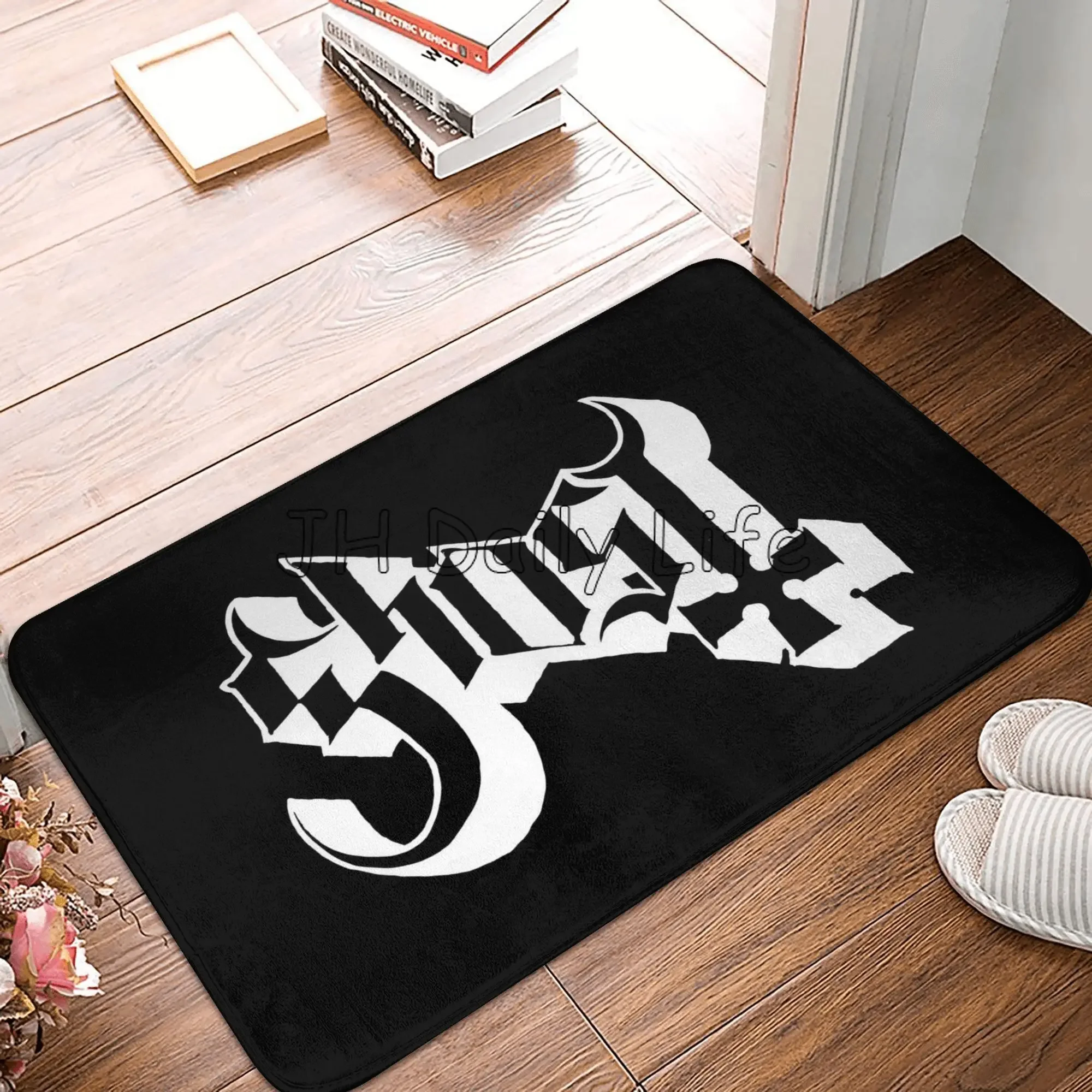 

Ghost B.C. Band Doormat Anti-Slip Waterproof Bath Entrance Floor Mat Home Bedroom Living Room Flannel Rugs Carpet Decor