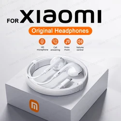 Fones de ouvido intra-auriculares com fio originais, xiaomi mi 14, xiaomi 12, nota redmi 10, 9, tipo c, acessórios do telefone, 3,5mm