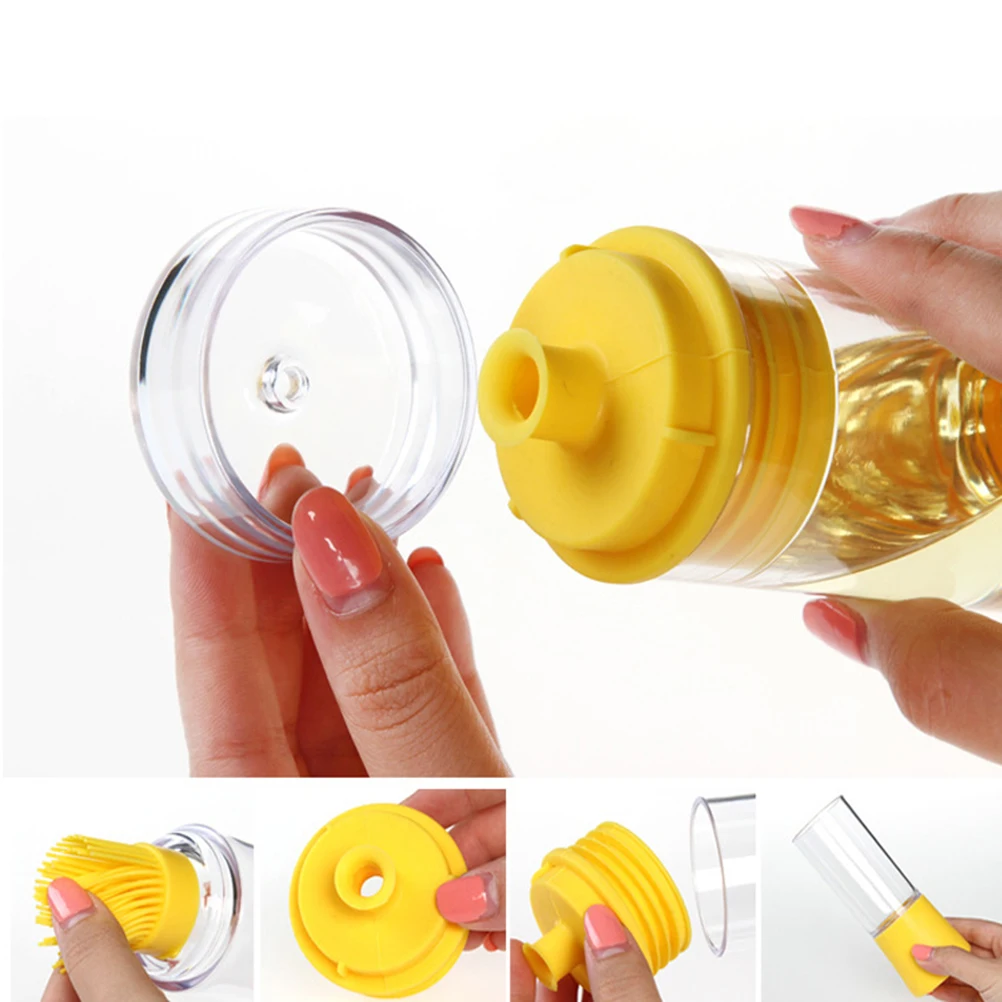

Silicone Oil Bottle Brush BBQ Basting Tool High Temp Resistant Compact Size Yellow Kitchen Barbecue Accessories Grill